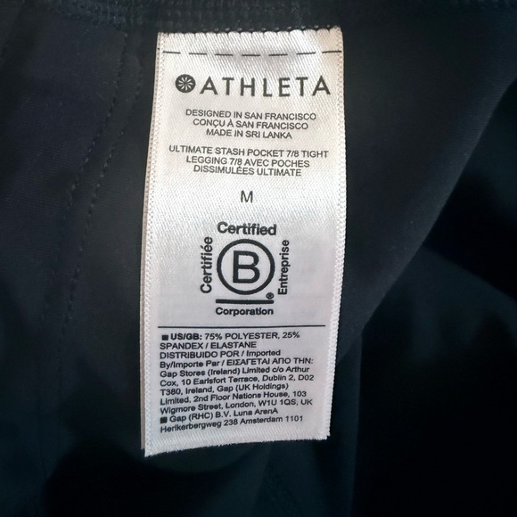 Athleta Ultimate Stash II 7/8 Tight Black Leggings, Women’s Medium, High Rise - Picture 9 of 9